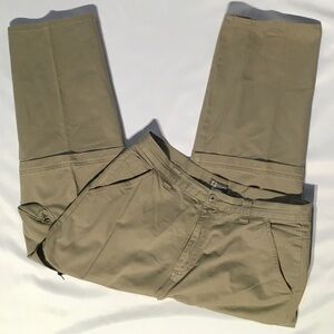 Men's Brittania Convertable Cargo Pants Zip-Off legs Size 34X30 - Khaki - EUC